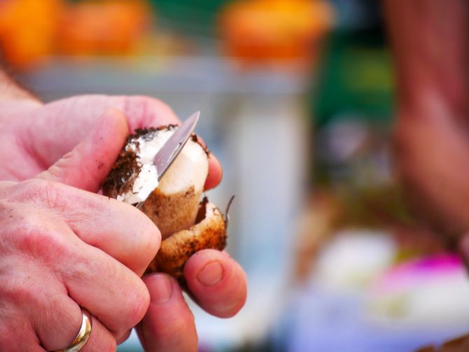 charismalook-carpaccio-steinpilze-messer-schneiden